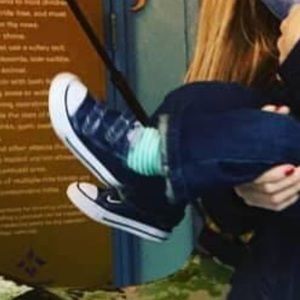 Converse Sneakers , size 4 kids, cute!!